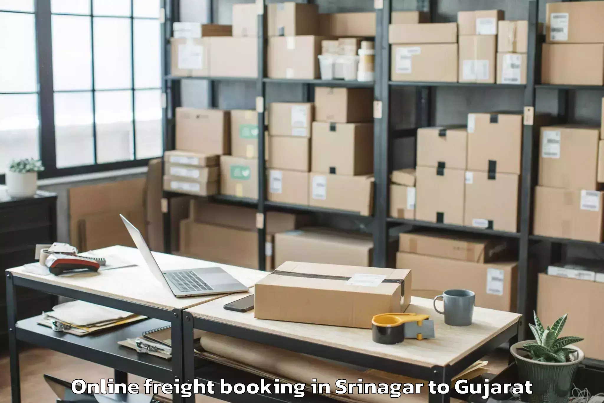 Professional Srinagar to Dahej Port Online Freight Booking